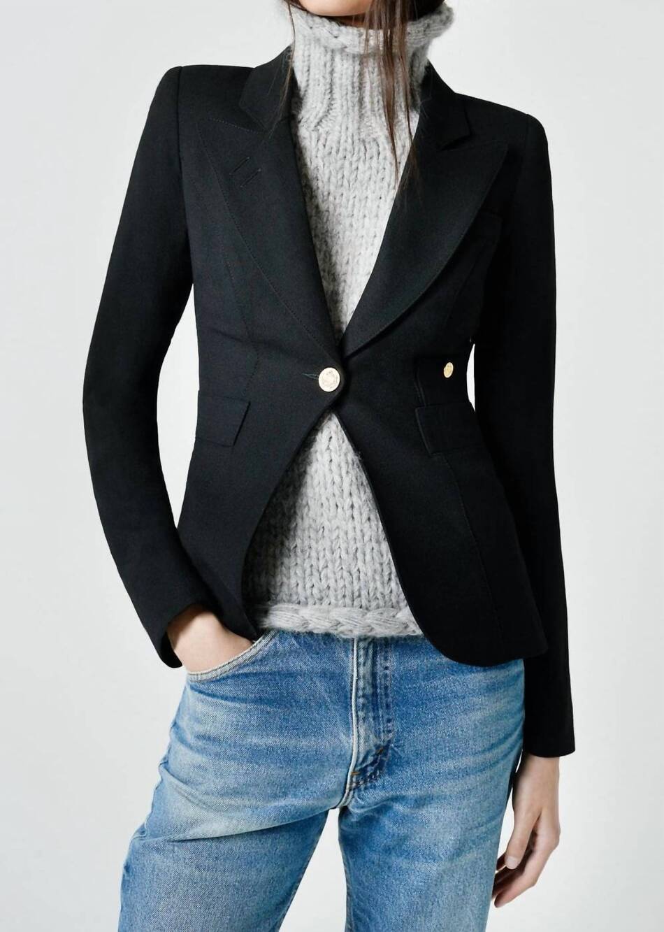 NEW SMYTHE classic duchess blazer in black